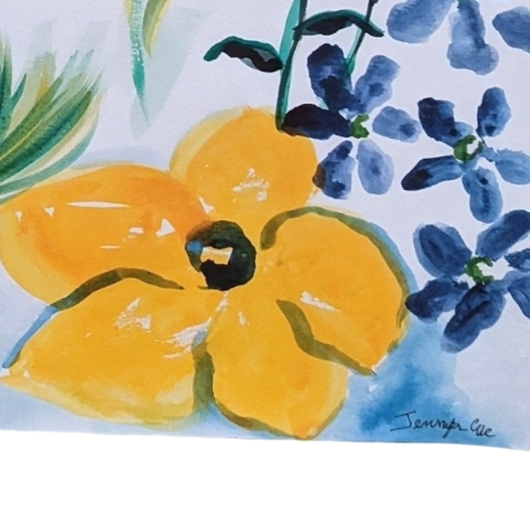 Original art signed Watercolor painting "Wildflowers" Fine Art - Picture 10 of 11